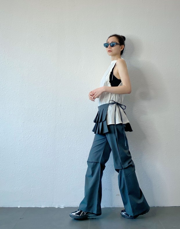 Grey Double Layer Pants #250416